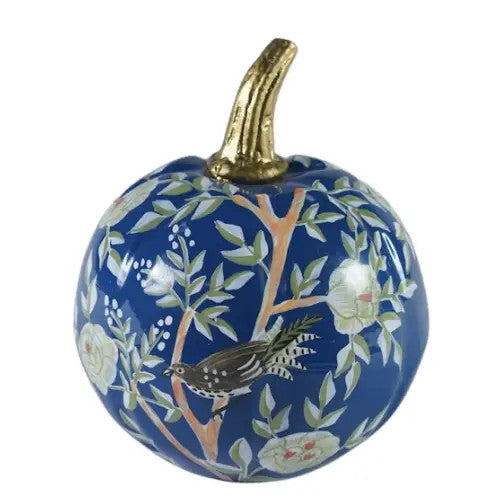 Blue Chinoiserie Pumpkin Extra Large