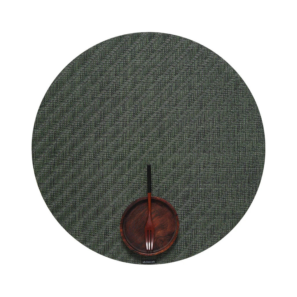 Foxtail Table Mat Round-Thyme 15"