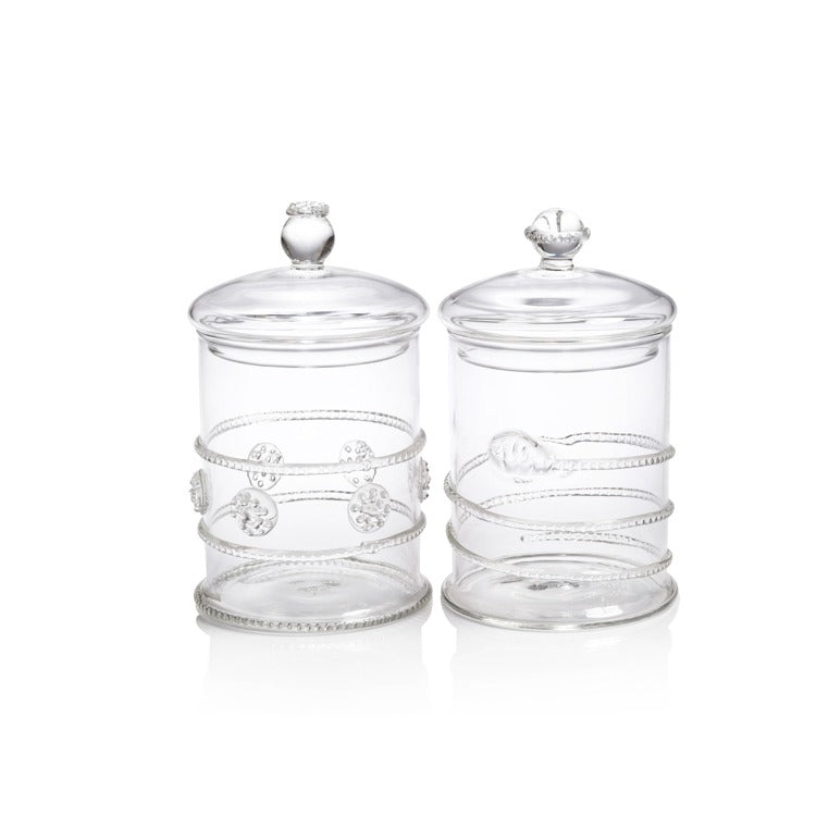 Juliet Lidded Glass Jar, One of 2 Patterns