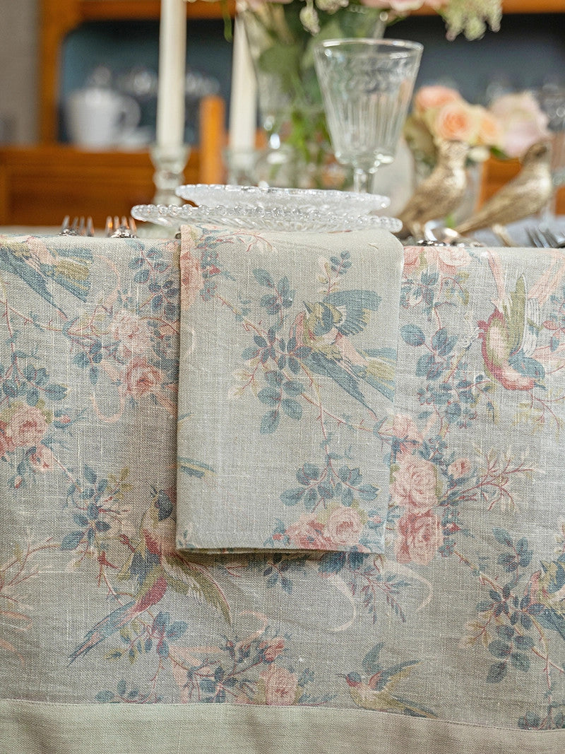 Vienna Linen Napkin Set of 4 - Dusty Blue