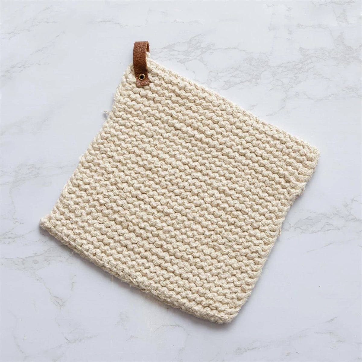 Knitted Pot Holder - Natural (Pk/02)
