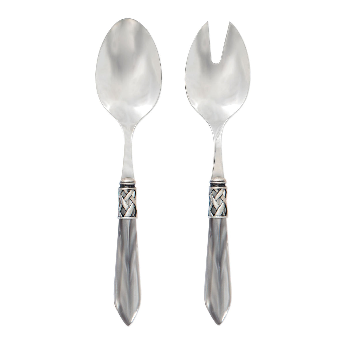 Aladdin Antique Light Gray Salad Server Set
