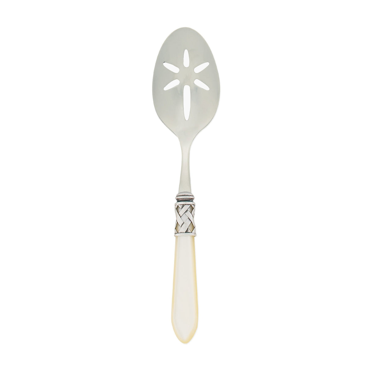 Aladdin Antique Ivory Slotted Serving Spoon