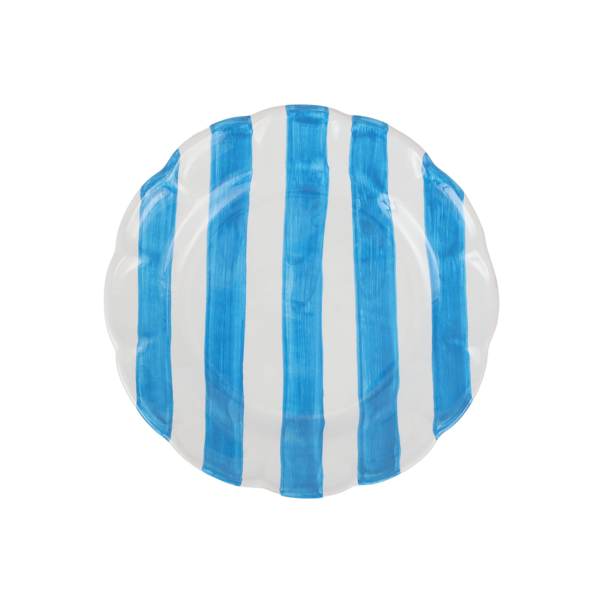 Amalfitana Aqua Stripe Salad Plate