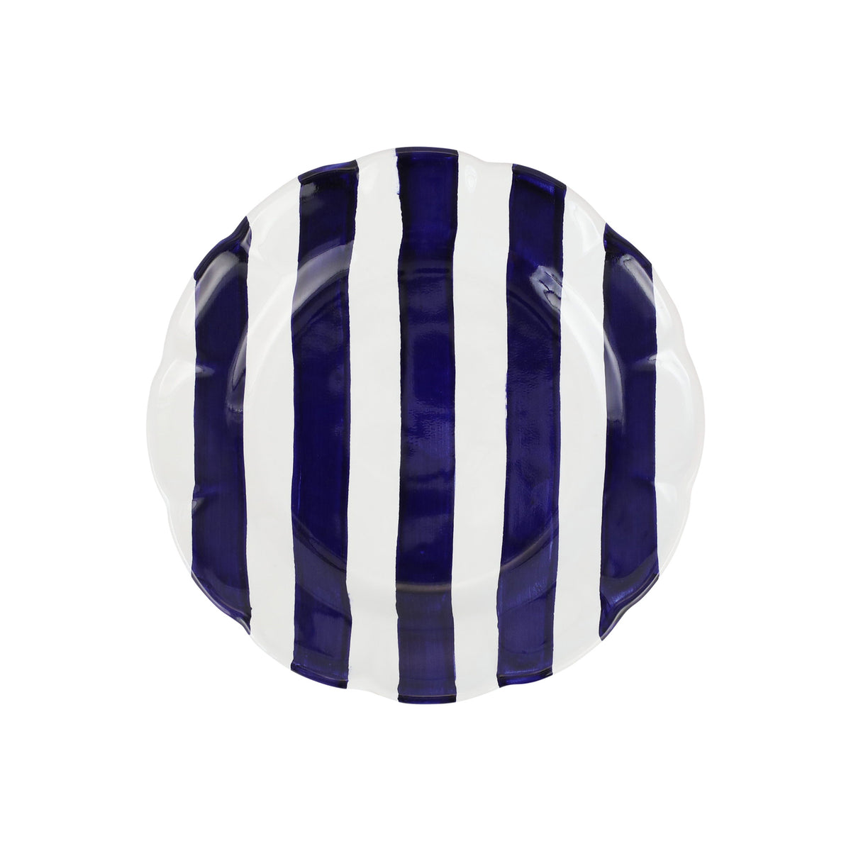 Amalfitana Cobalt Stripe Salad Plate