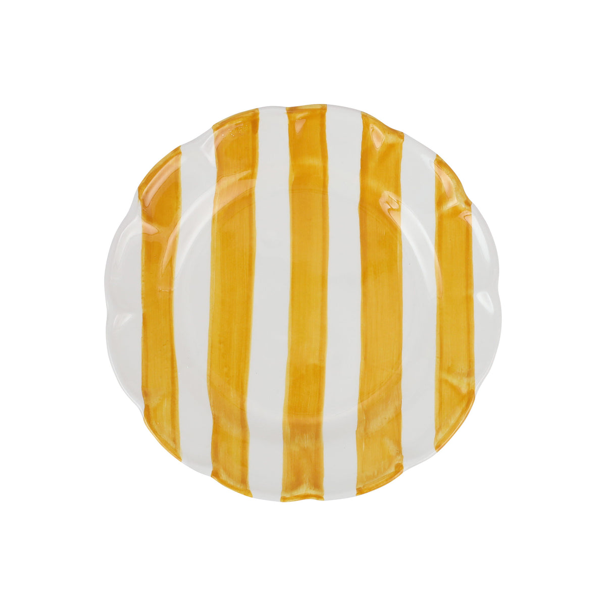 Amalfitana Yellow Stripe Salad Plate