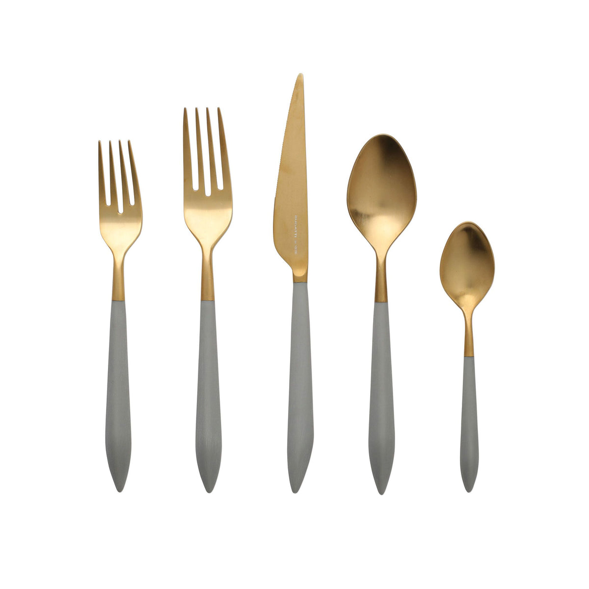 Ares Oro & Light Gray Five-Piece Place Setting