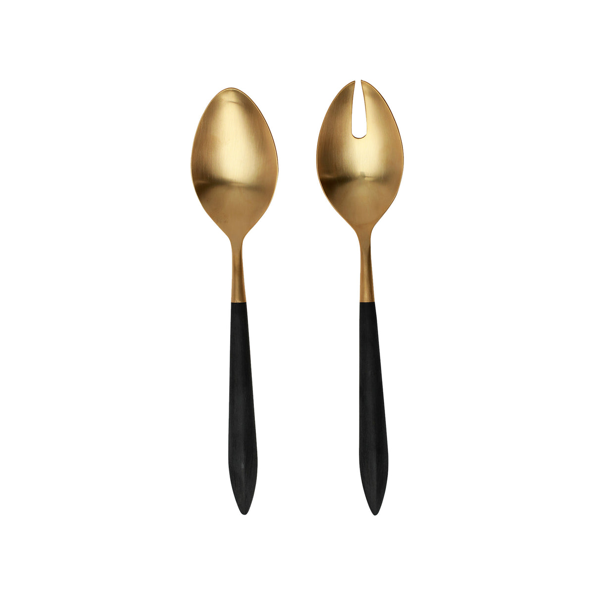 Ares Oro & Black Salad Serving Set