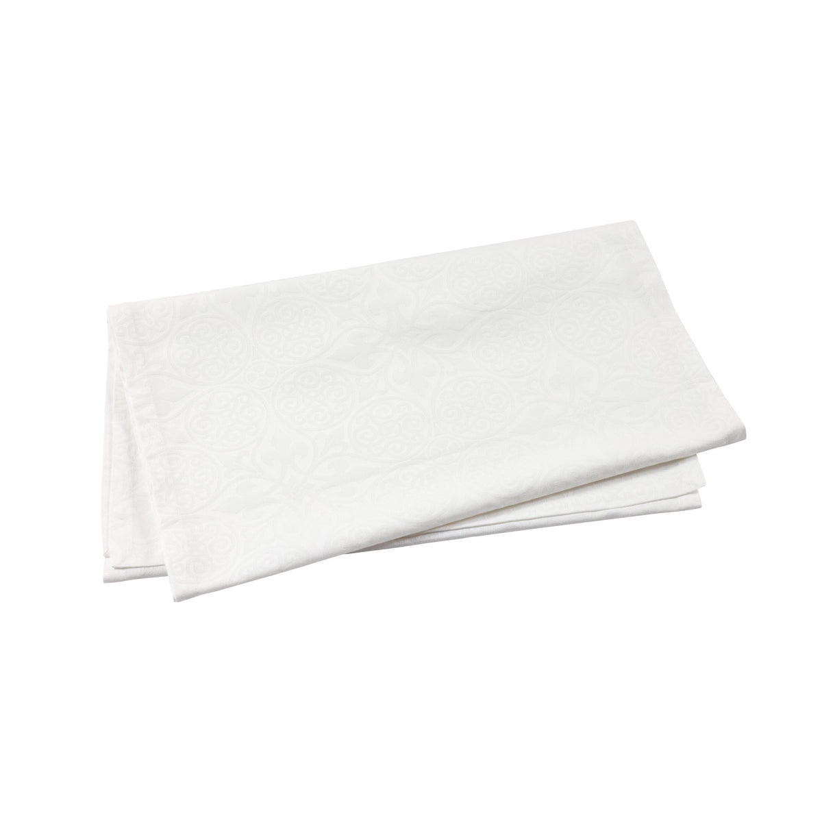 Damask White Runner