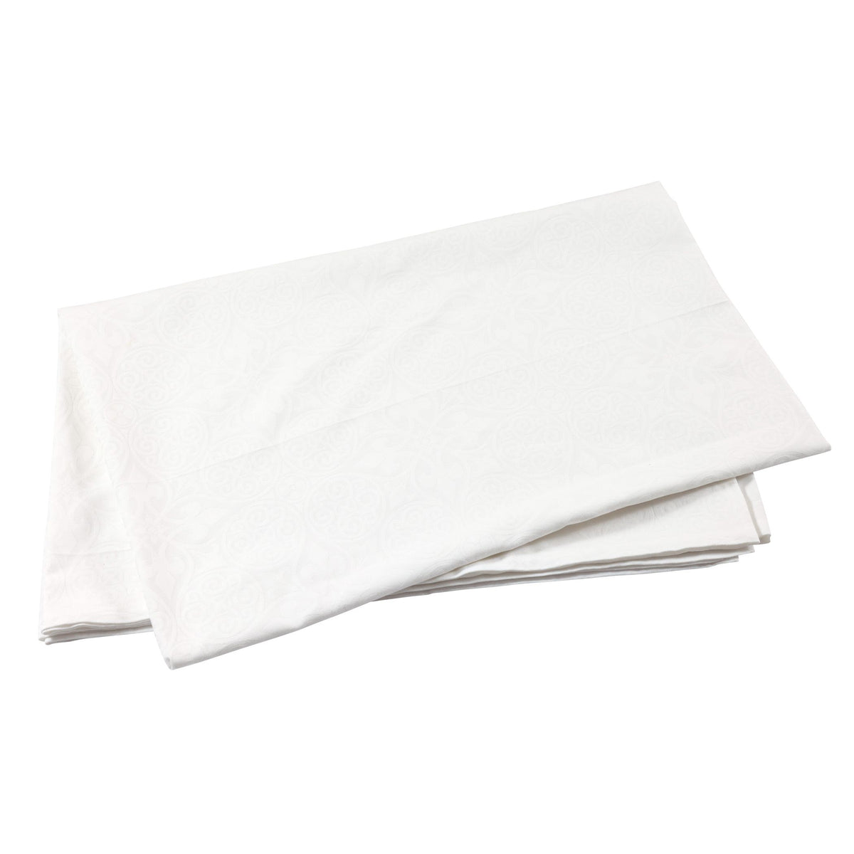 Damask White Tablecloth