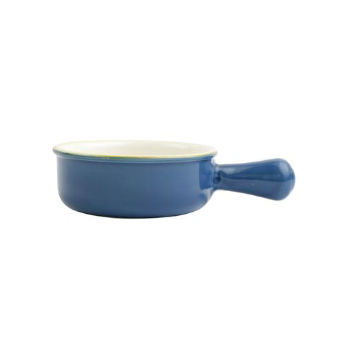 Italian Bakers Blue Small Round Baker with Large Handle