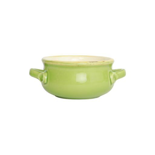 Italian Bakers Green Small Handled Round Baker