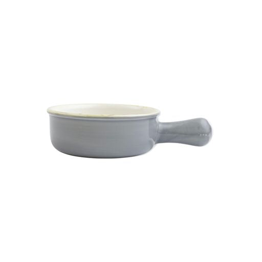 Italian Bakers Gray Small Round Baker with Large Handle