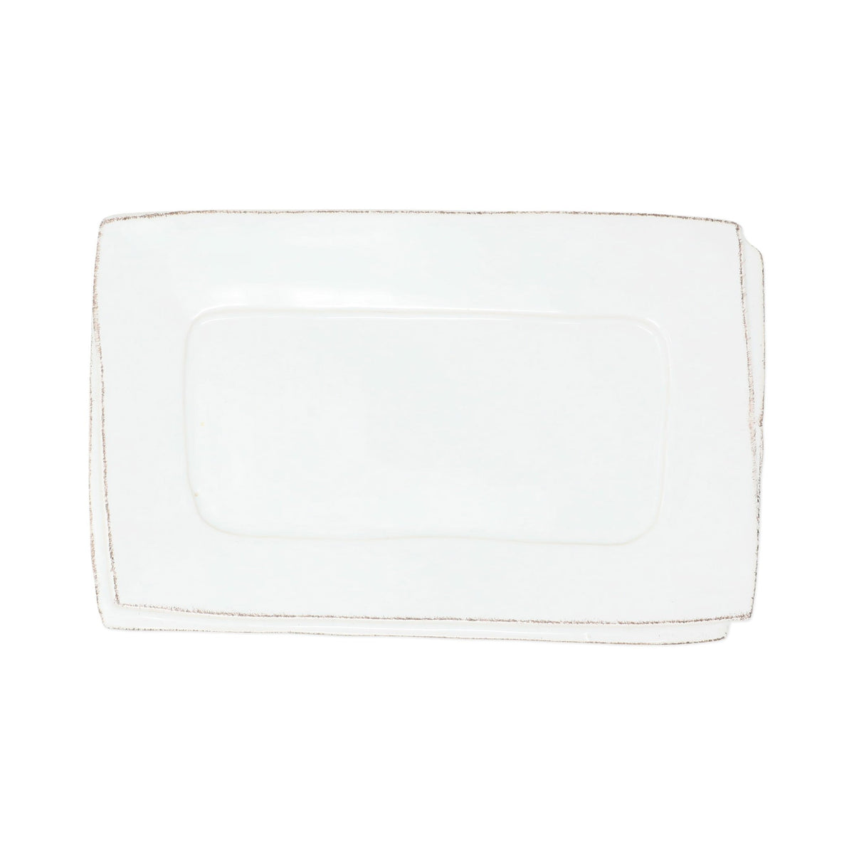 Lastra White Small Rectangular Tray