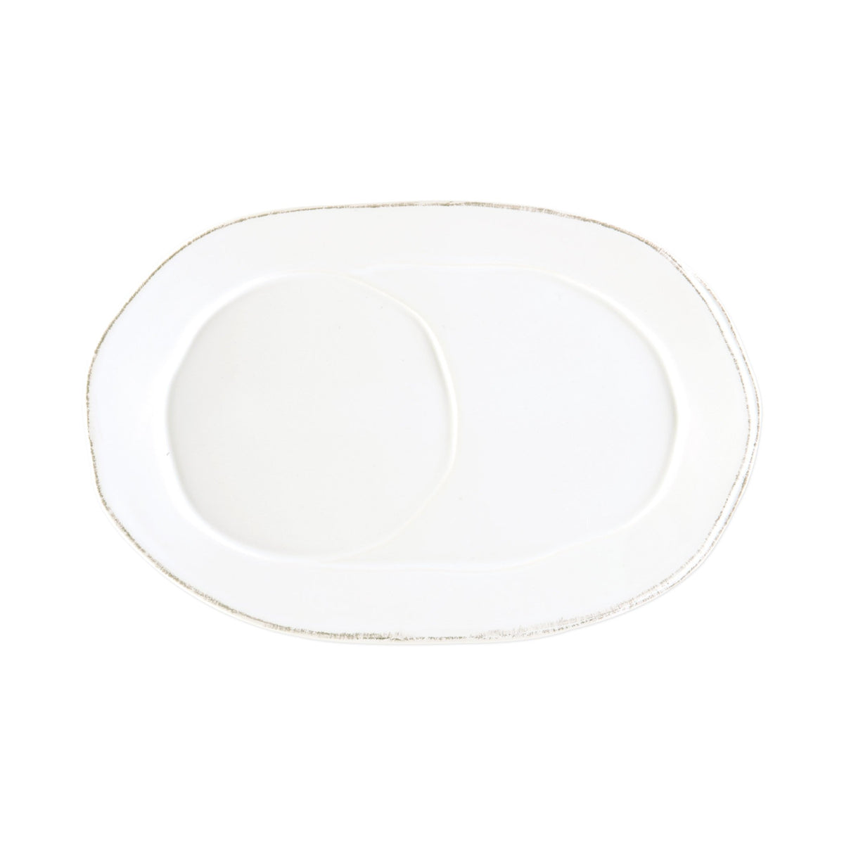 Lastra White Oval Tray