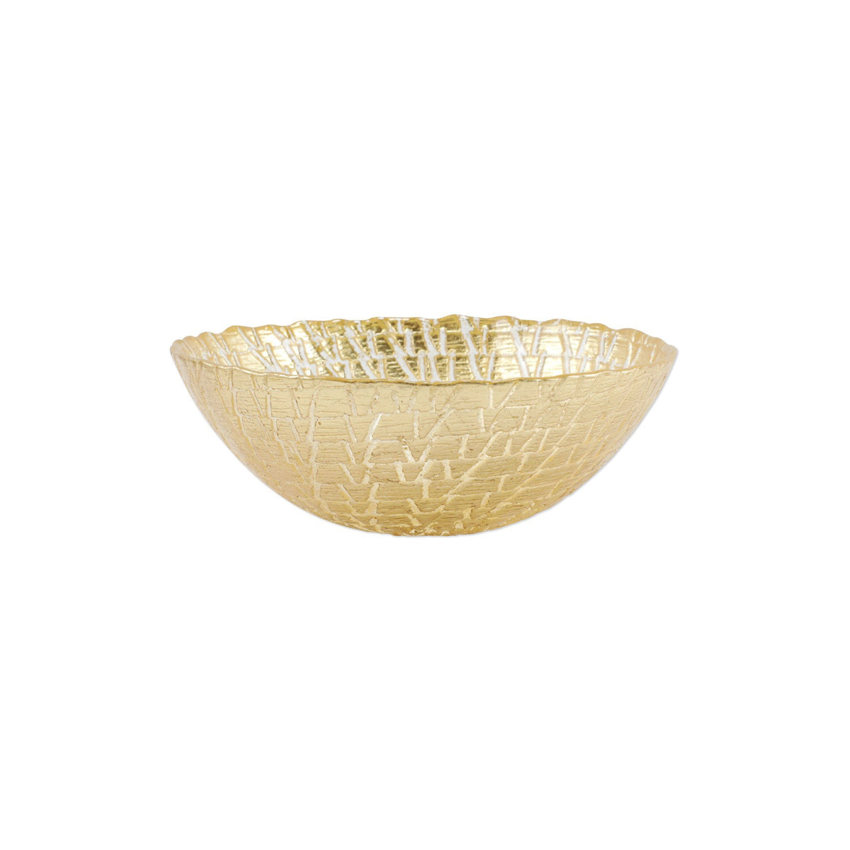 Rufolo Glass Gold Crocodile Small Bowl