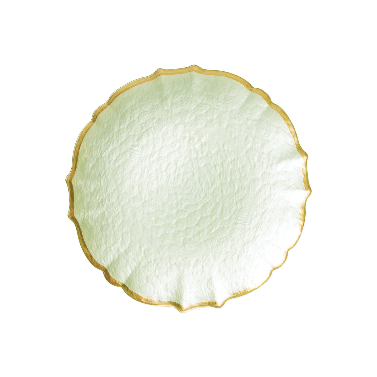Baroque Glass Pistachio Salad Plate
