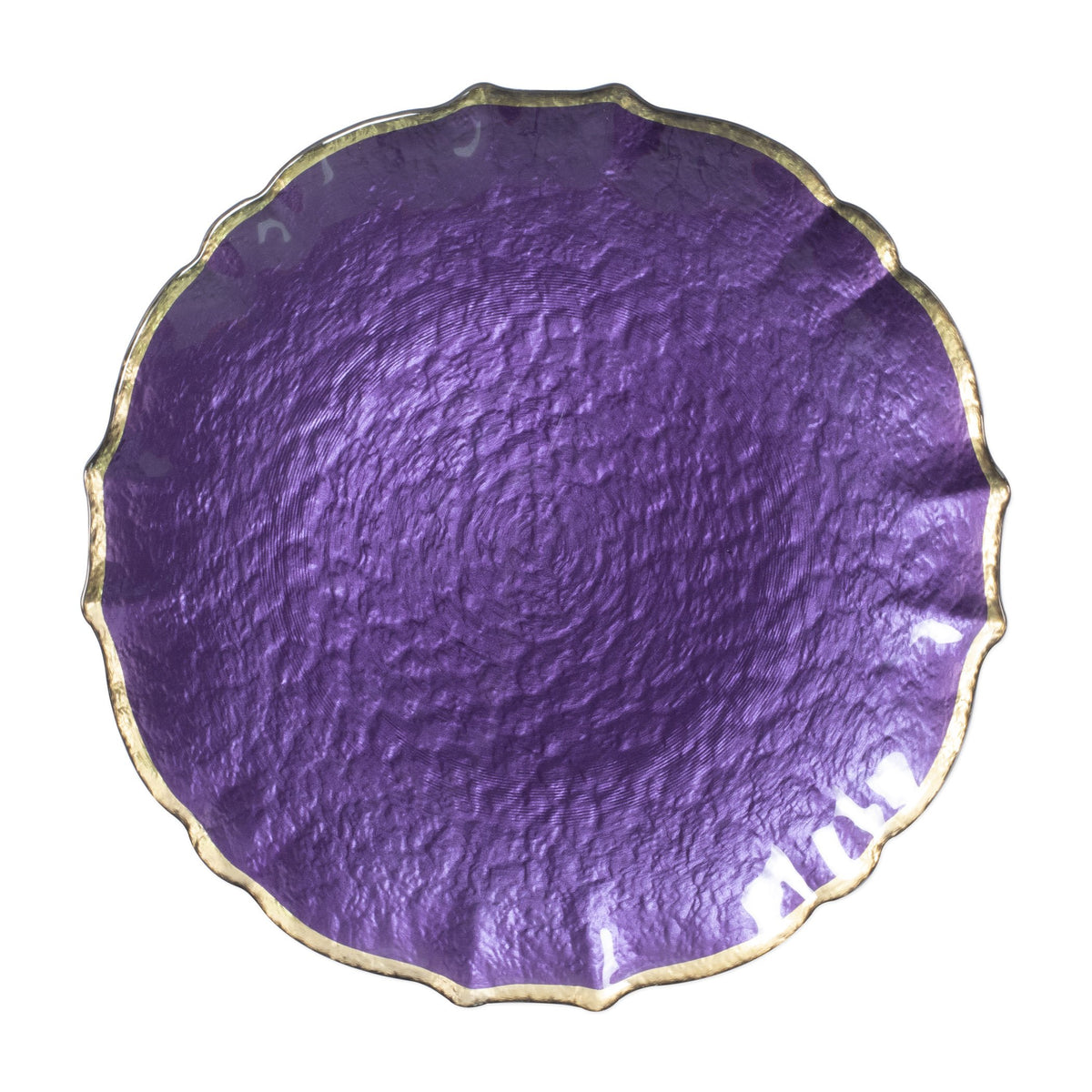 Baroque Glass Pistachio Service Plate/Charger