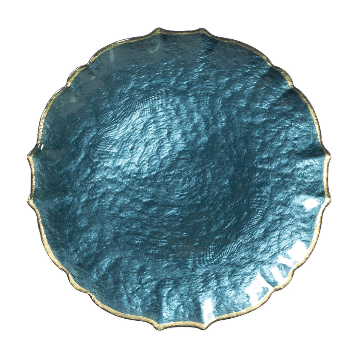Baroque Glass Red Service Plate/Charger