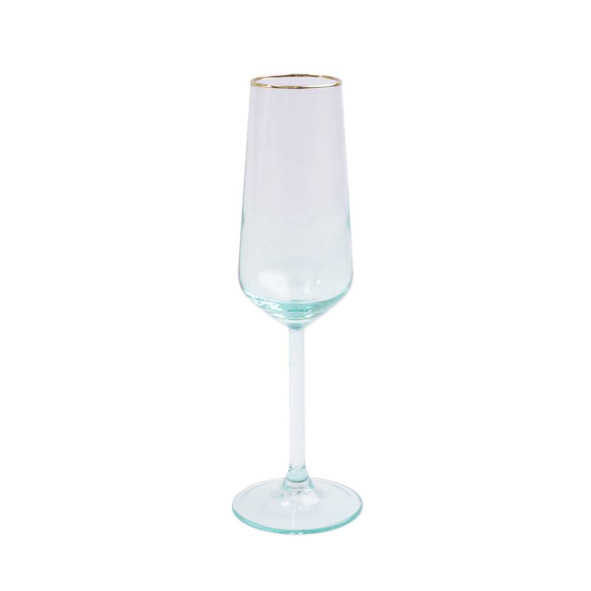 Rainbow Green Champagne Flute