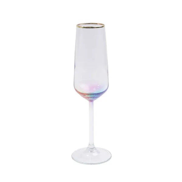 Rainbow Champagne Flute