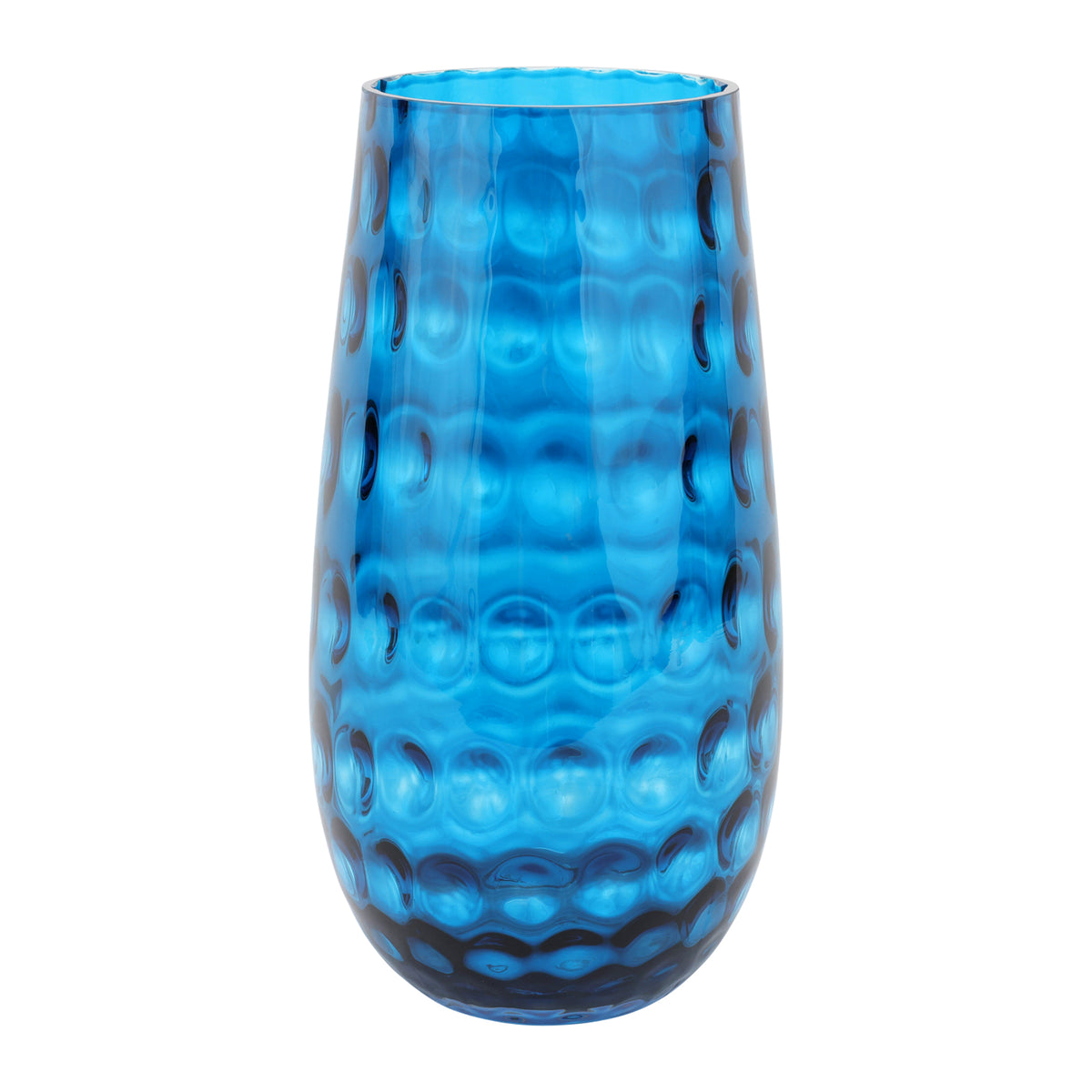 Bolla Glass Ash Blue Medium Pebbled Vase
