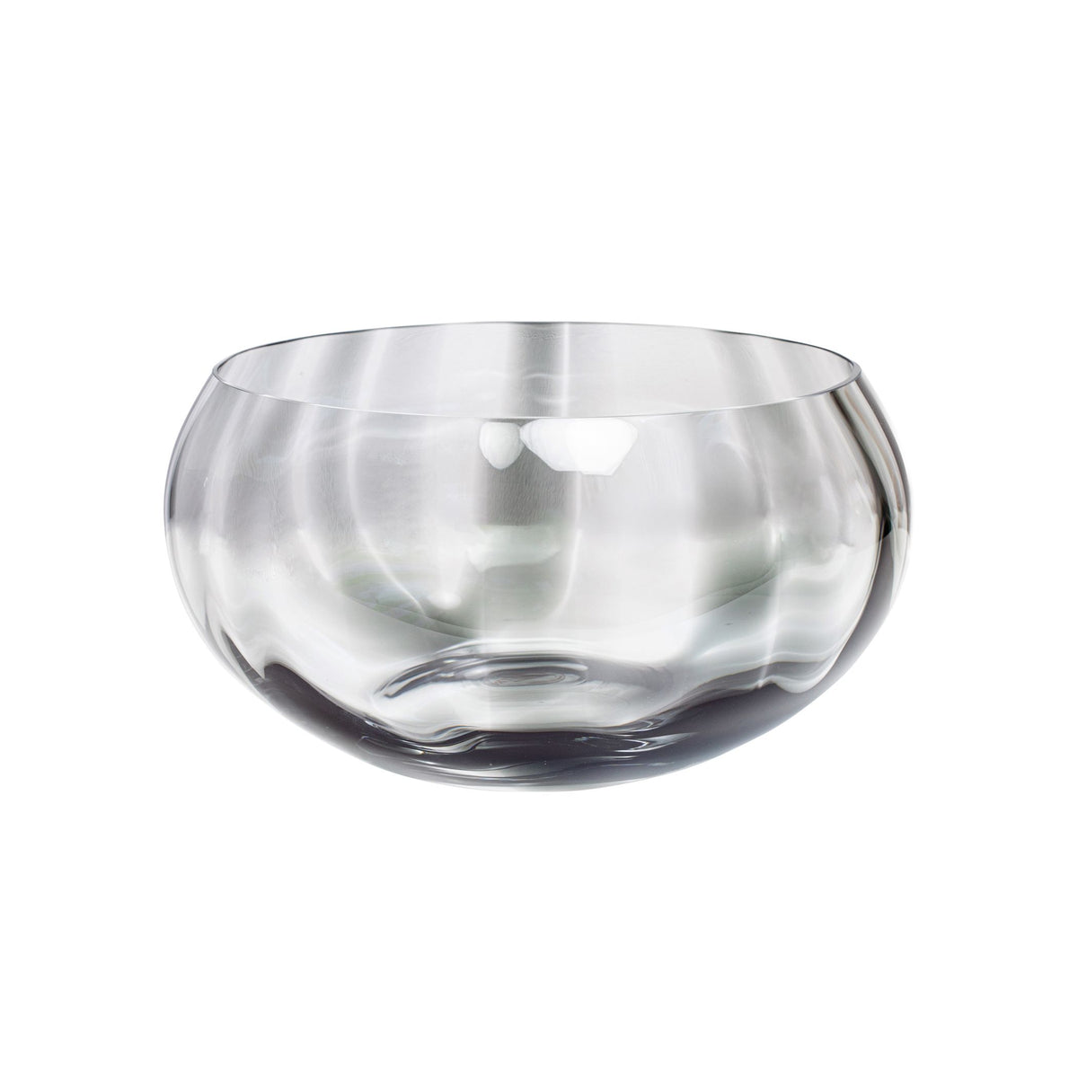 Bolla Glass Gray Pleated Centerpiece