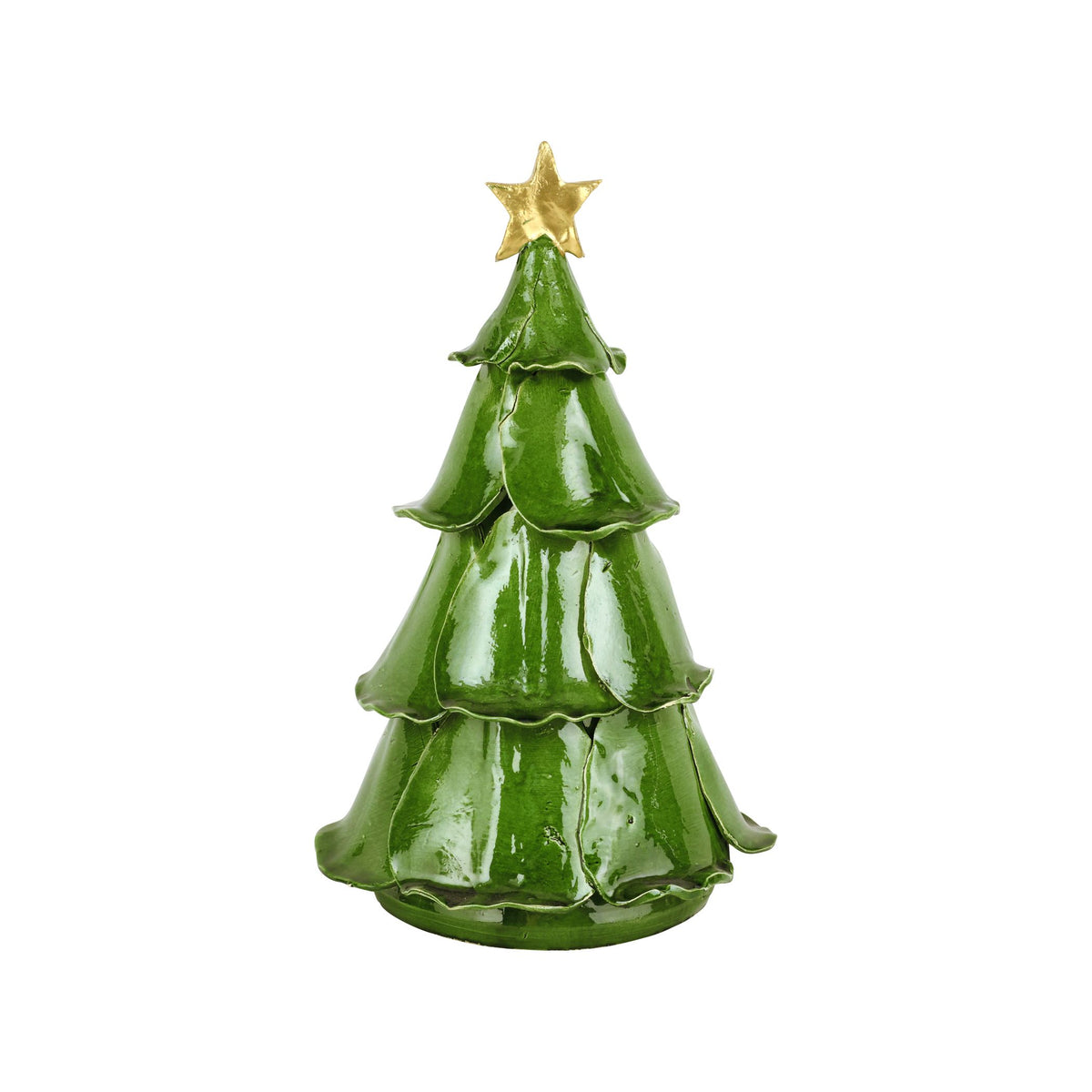 Foresta Green Medium Ruffled Tree