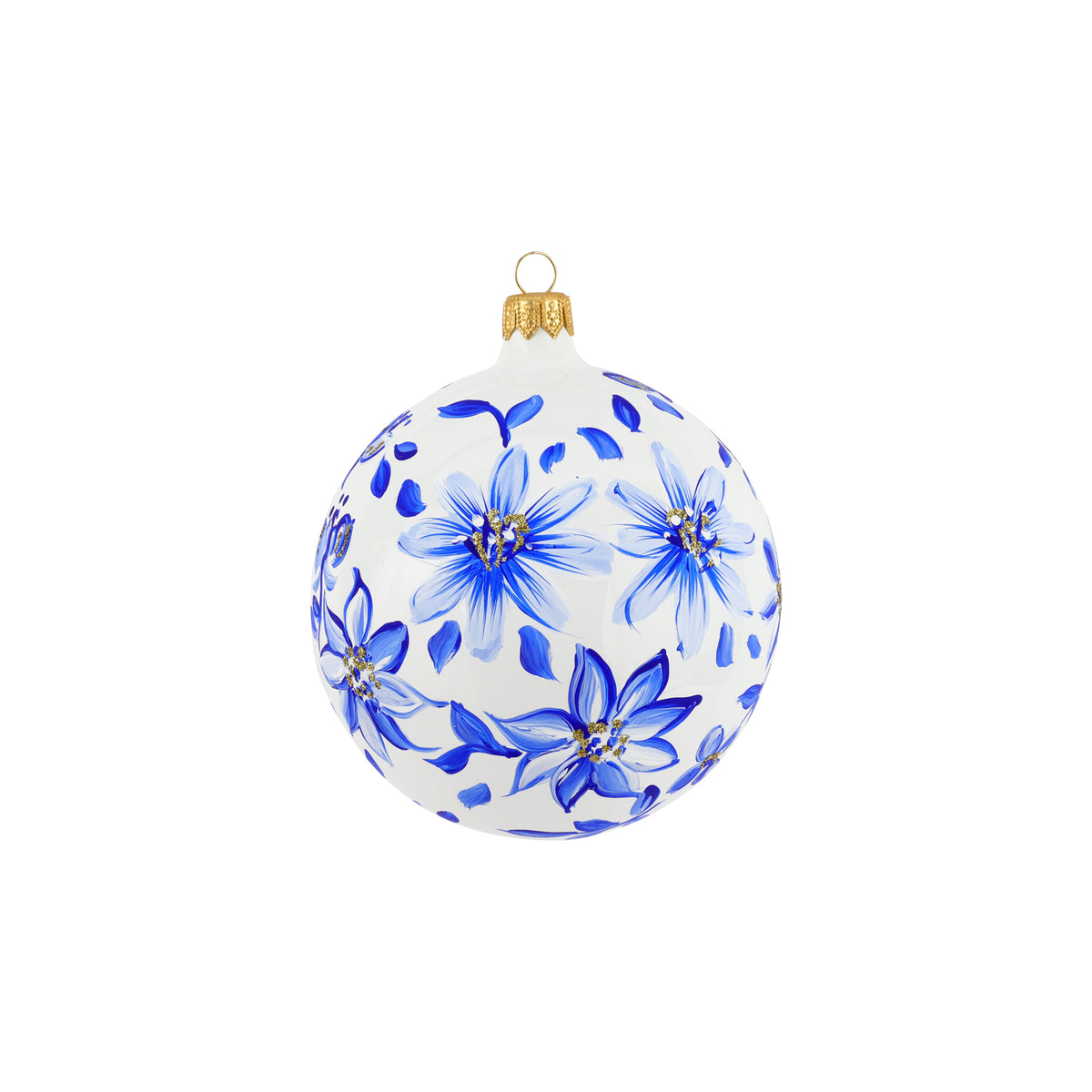 Ornaments Blue and White Flowers Ornament