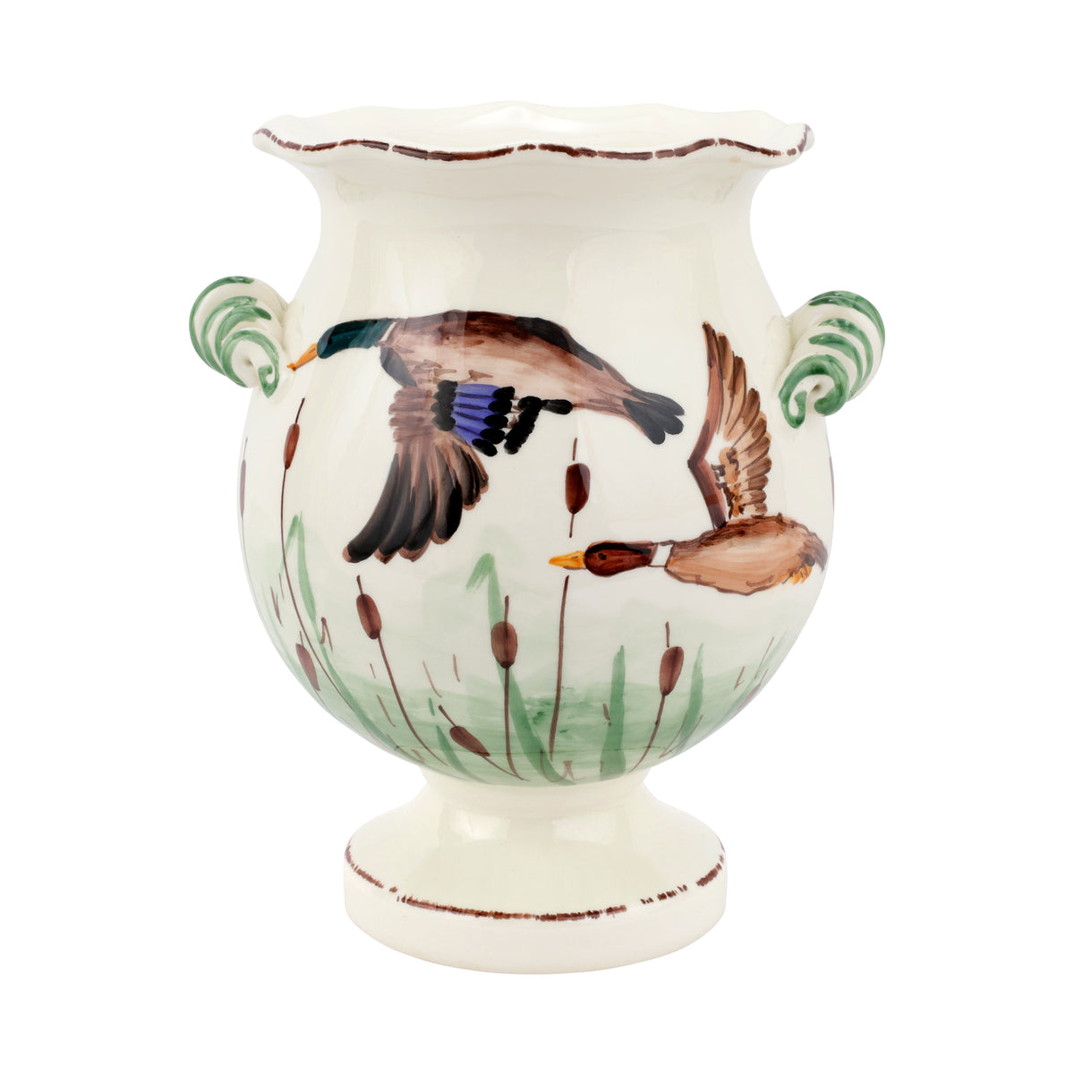 Wildlife Mallard Handled Cachepot