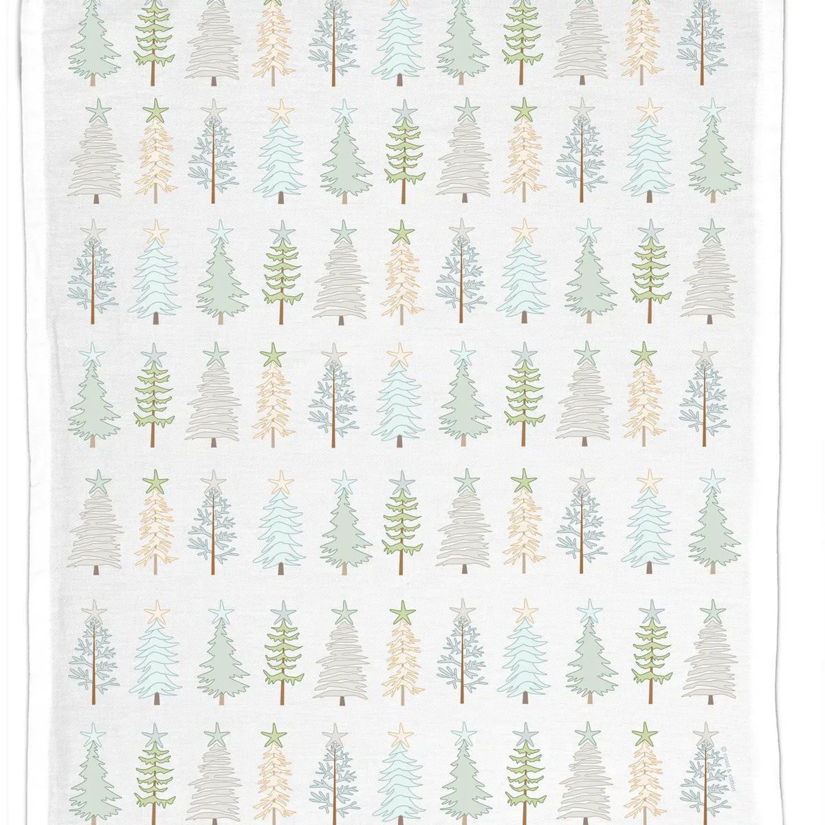 Coastal Christmas, Organic Cotton Tea Towel - Holiday