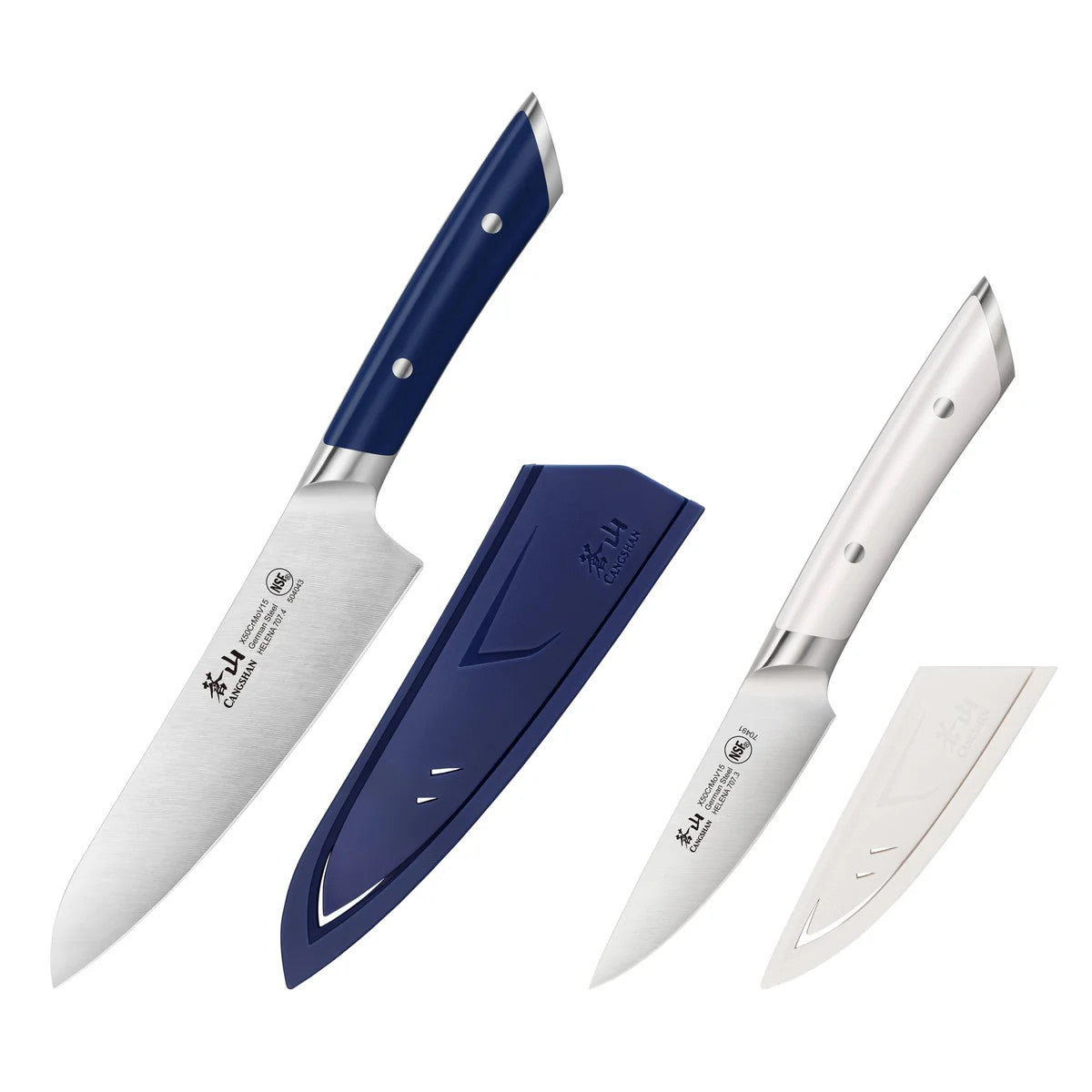 HELENA  2-Piece Starter Knife Set Forged German Steel (Navy & White)