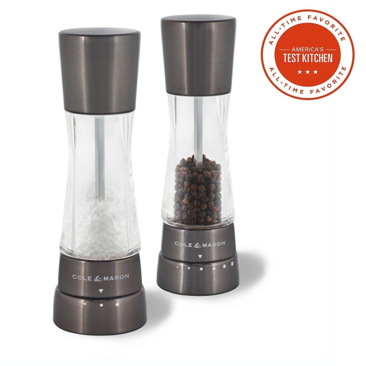 Cole & Mason Derwent Salt & Pepper Mill Gift Set, Iron Grey*