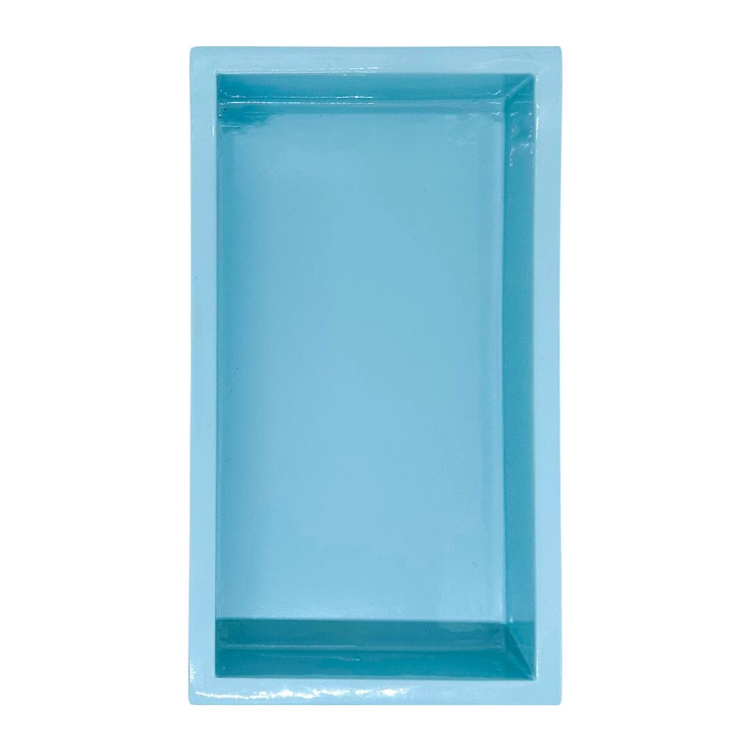 Light Blue Bamboo Guest Towel Holder