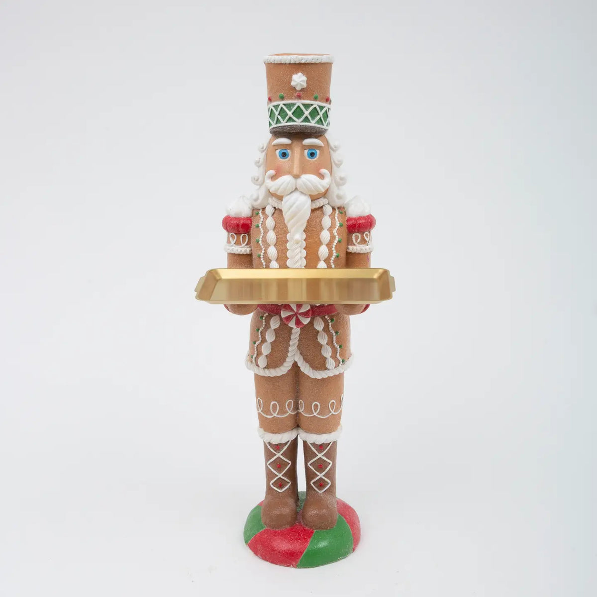 Holiday Gingerbread Toy Soldier Holding Tray- 3' Tall