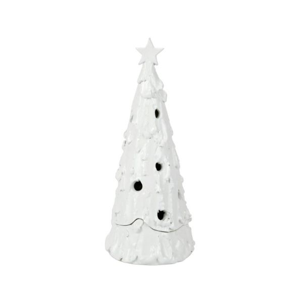 Foresta White Medium Flocked Tree with Star
