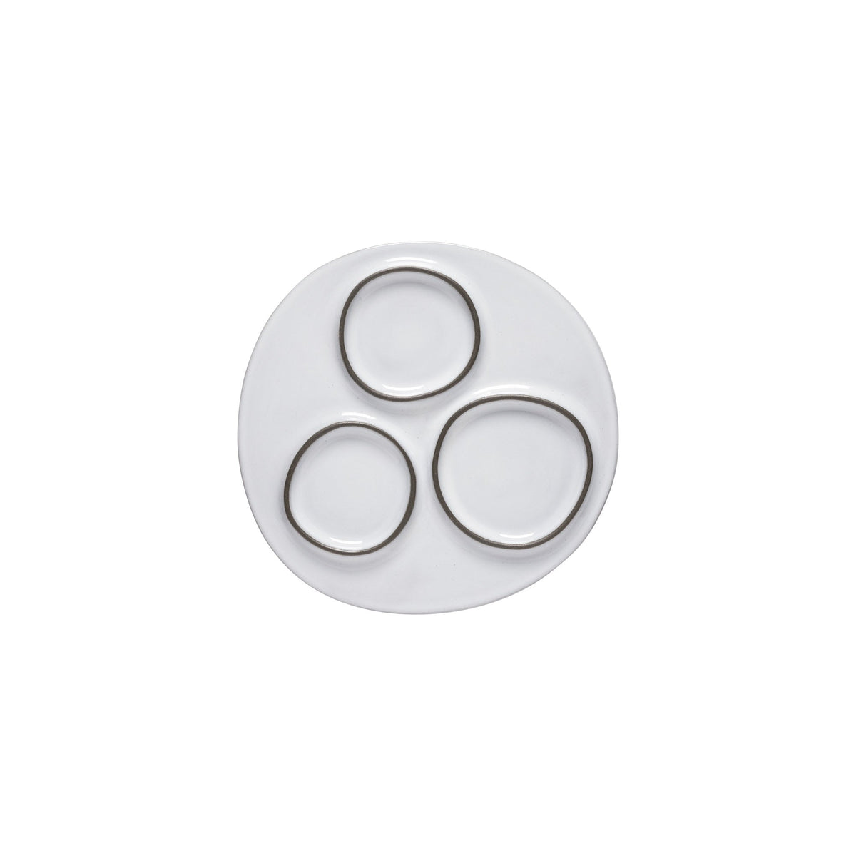 3-Section Round Platter Âmbar