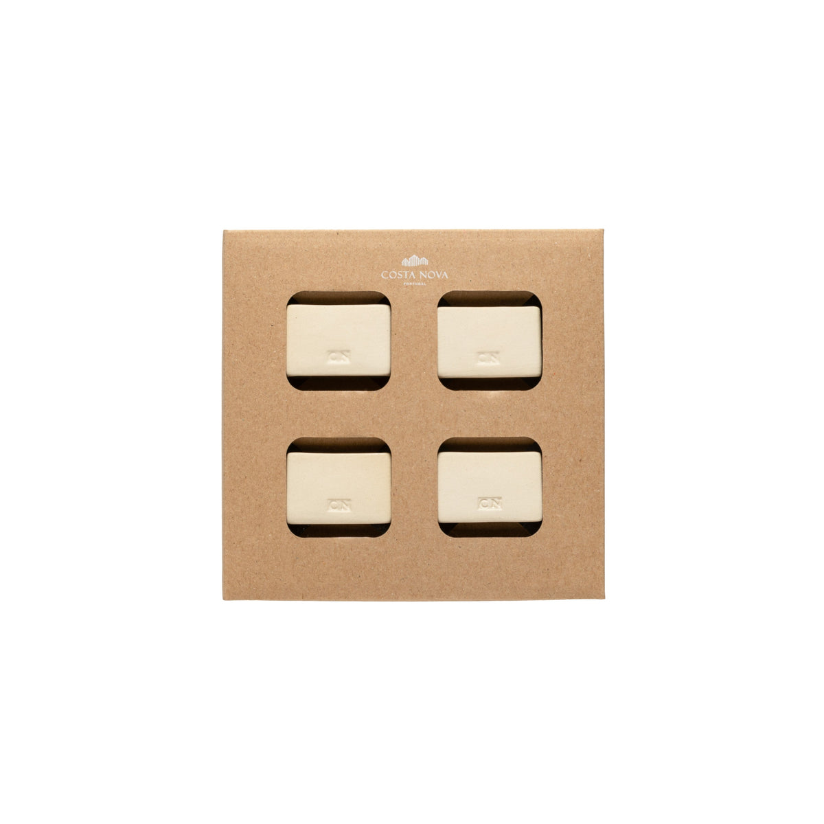 Set 4 Rectangular Ceramic Napkin Rings Napkin Ring