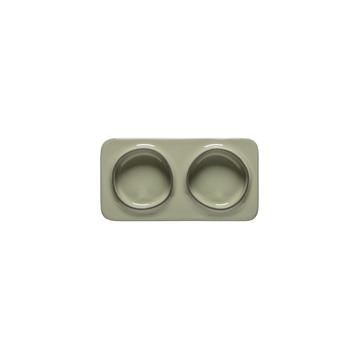 2-Section Rectangular Tray Âmbar