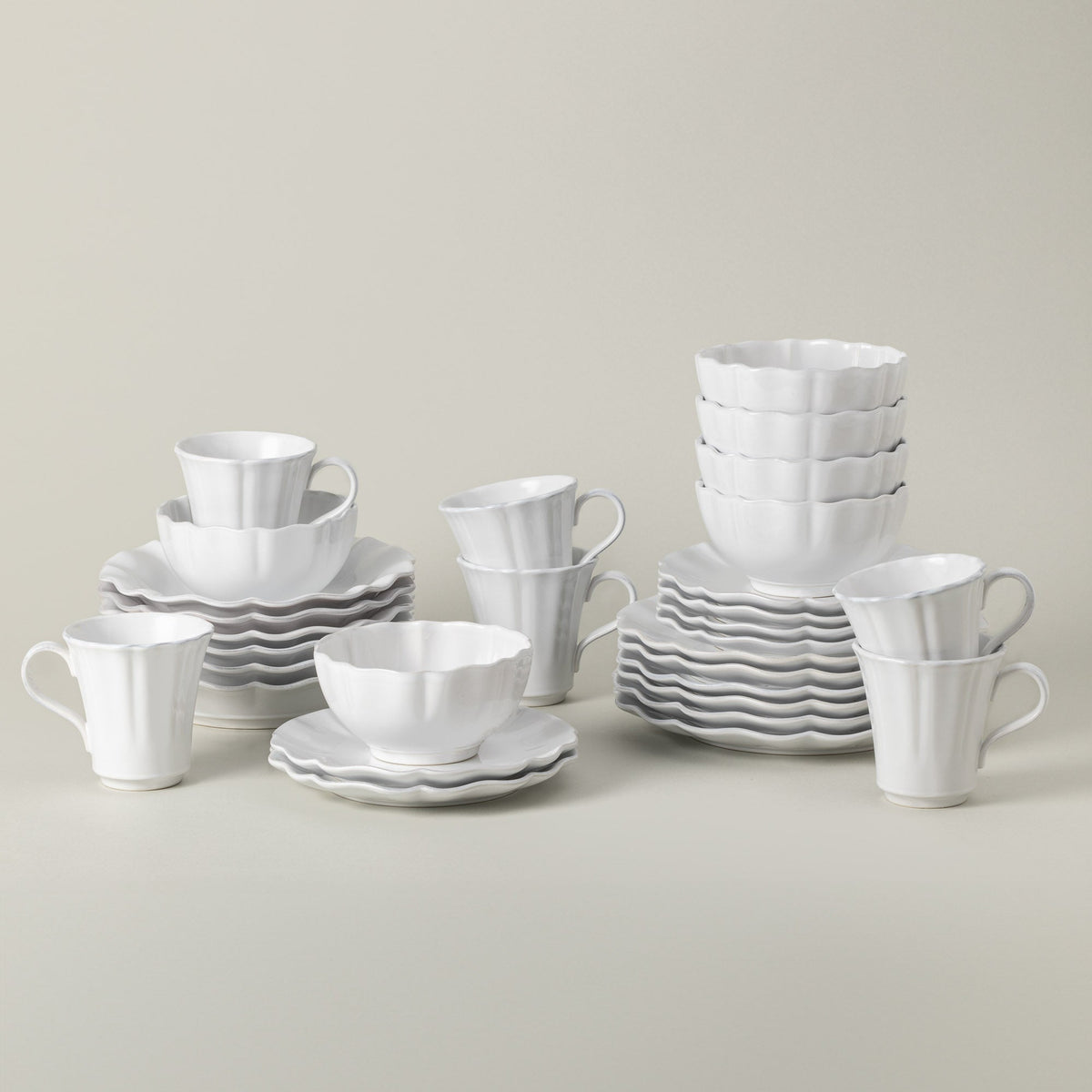 30-Piece Dinnerware Set with Mug Rosa