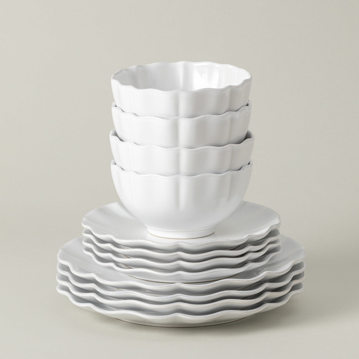 12-Piece Dinnerware Set with Bowl Rosa