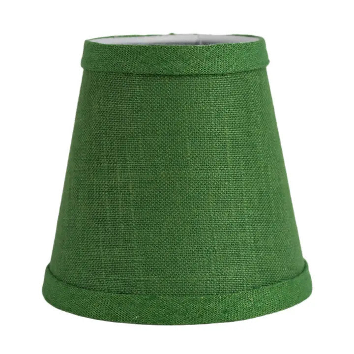 Small Linen Shade Cover in Fern Green
