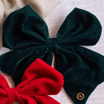 @Magnetic Bow Velvet Green