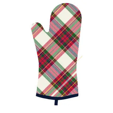 @Oven Mitt Holiday Plaid
