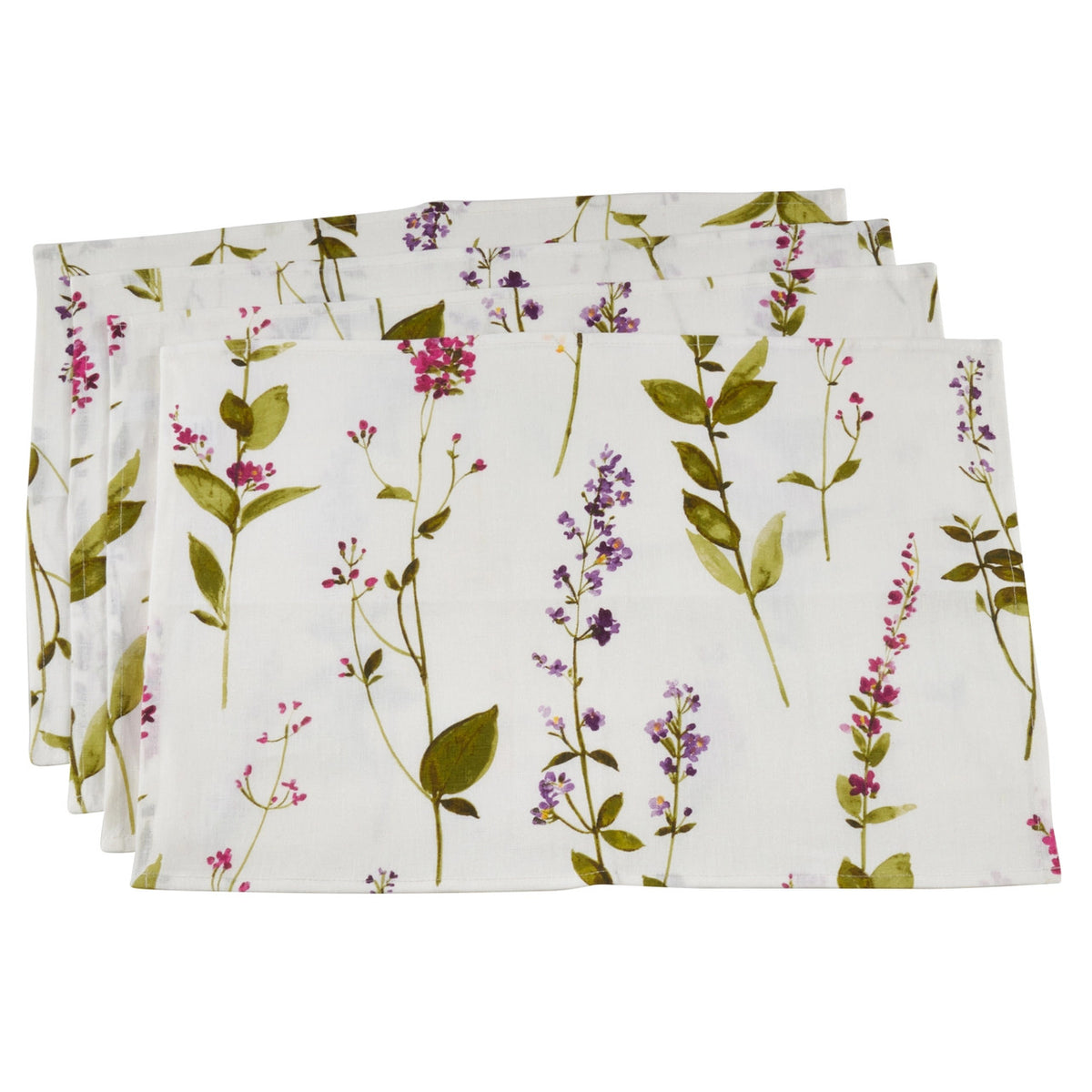 Watercolor Floral Stems Placemat set of 4