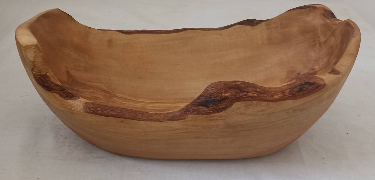 Oval Salad/Fruit Bowl  12.25”L x 6.3"W Olive Wood