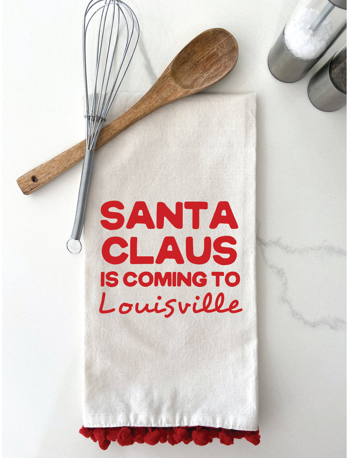 SANTA COMING (custom) - FRINGE TOWEL