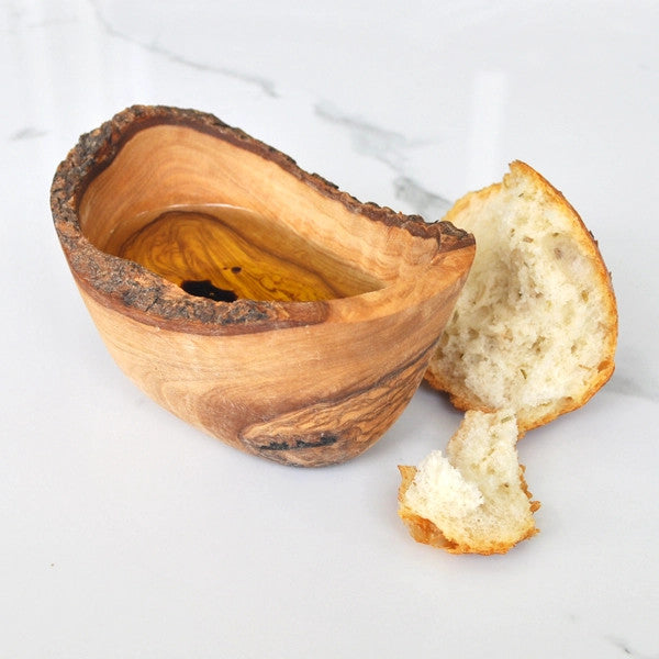 Olive Wood Dipping Bowl-Rustic 4.5” x 2.5”