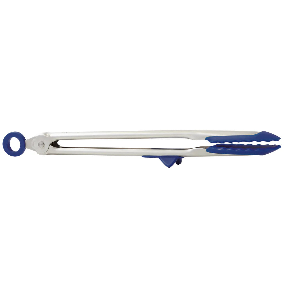 Stainless & Silicone Tongs Deep Indigo