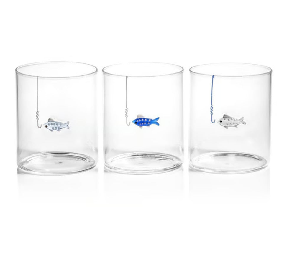 Tidal Sip Glass Tumbler- 3 pcs Assorted